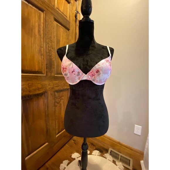Nine West Bra Size 36C Underwire   Pink & Gray with Flowers Sexy Feminine - Picture 1 of 11